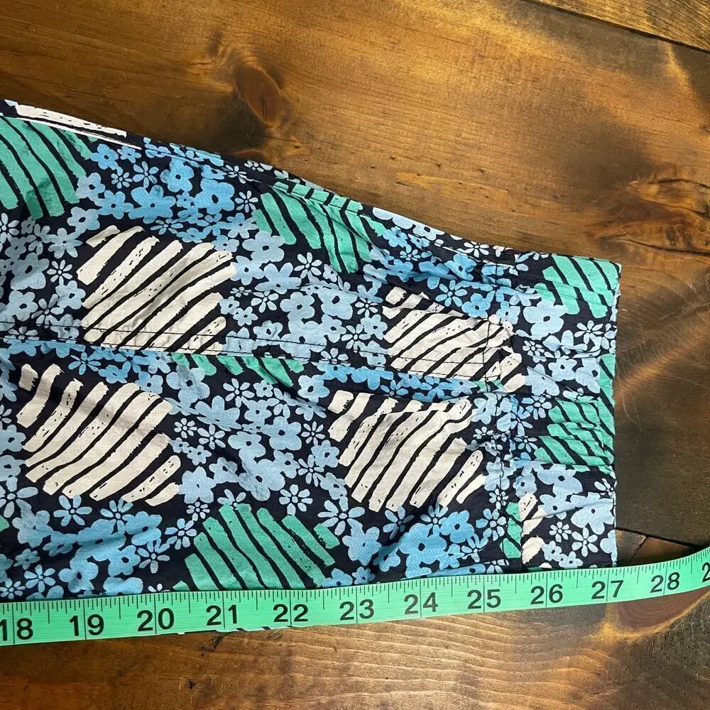 Free People Movement The Way Home Printed Joggers Womens Small Blue Green Floral